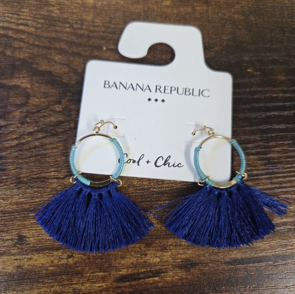BOGO💖Banana Republic Blue Tassel Earrings